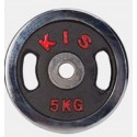 5kg - 2 HOLE EASY HOLD CHROME WEIGHT DUMBBELL PLATE